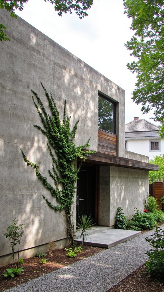 bold textured concrete exteriors