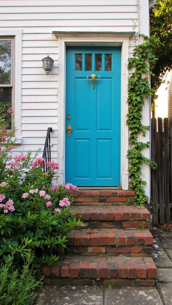 bold vibrant entry door