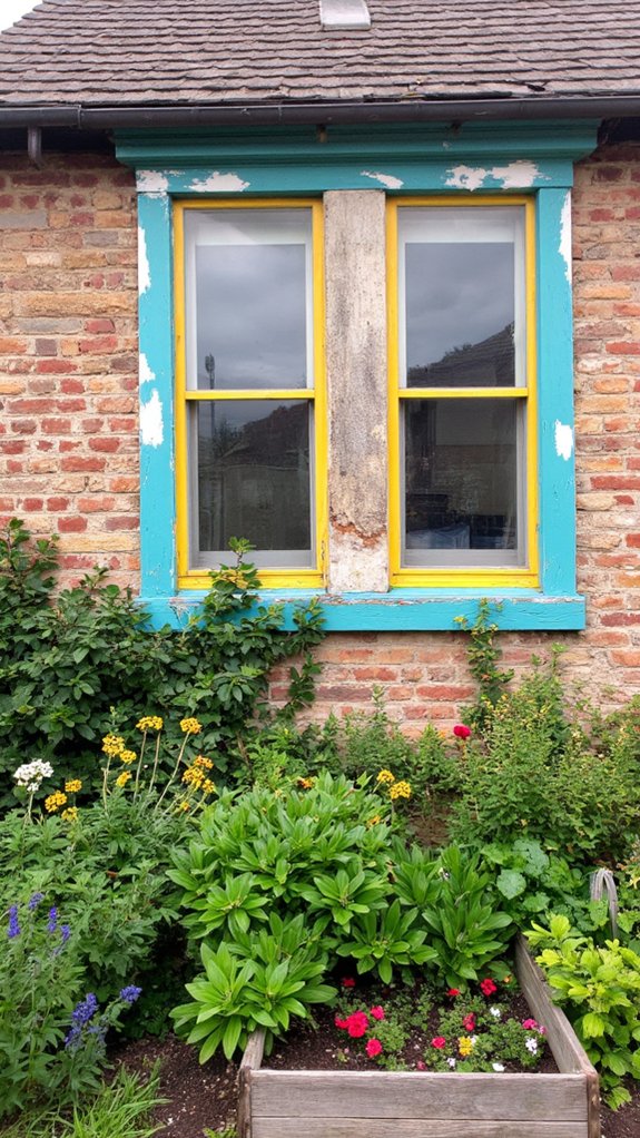 boldly painted cottage trim