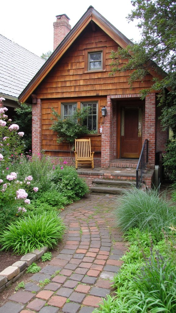 brick accents enhance charm