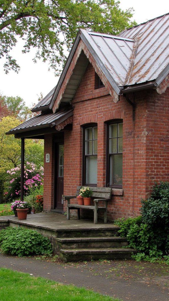 brick and metal contrast