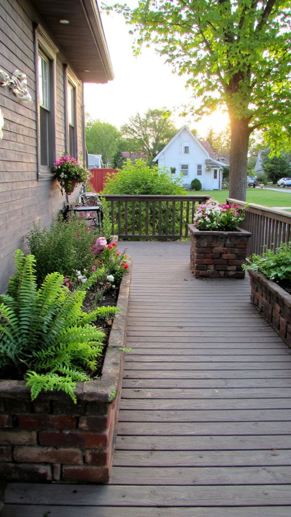 built in planters enhance aesthetics