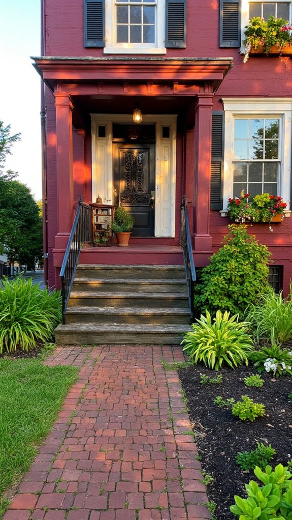 burgundy and white elegance