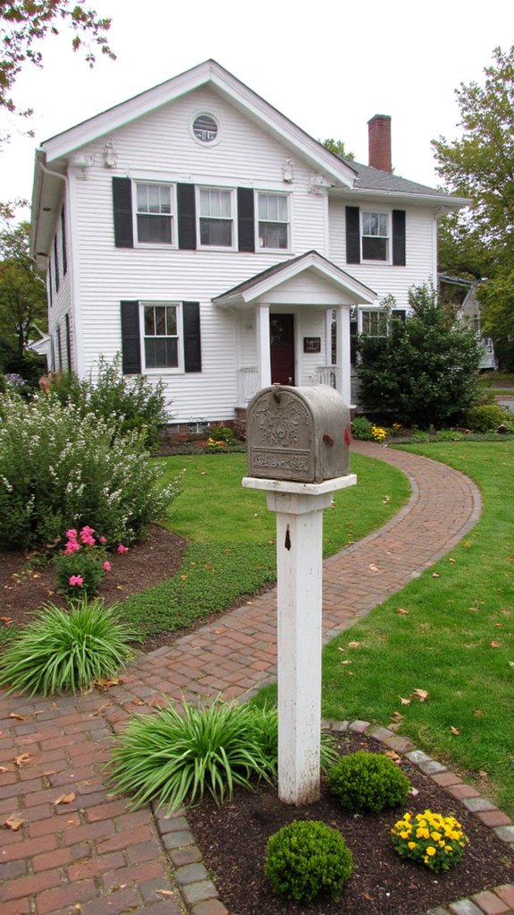 characterful vintage mailbox installation