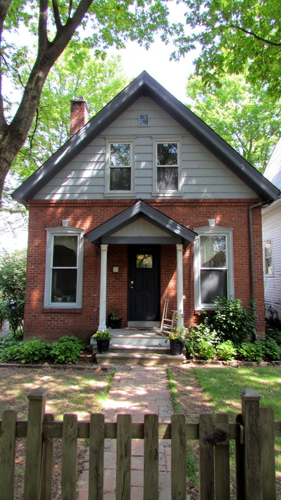 charcoal brick gray siding