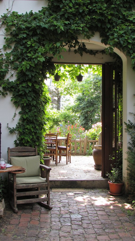 charming arched doorways invite