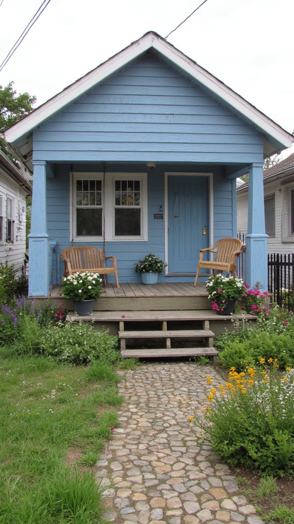 charming blue vintage retreat