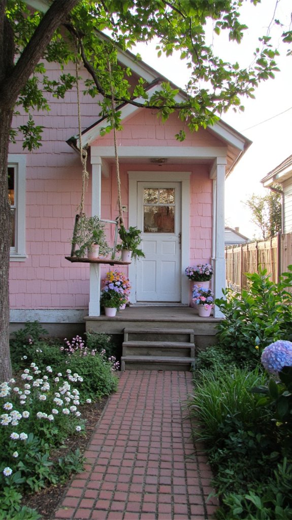 charming blush pink cottage