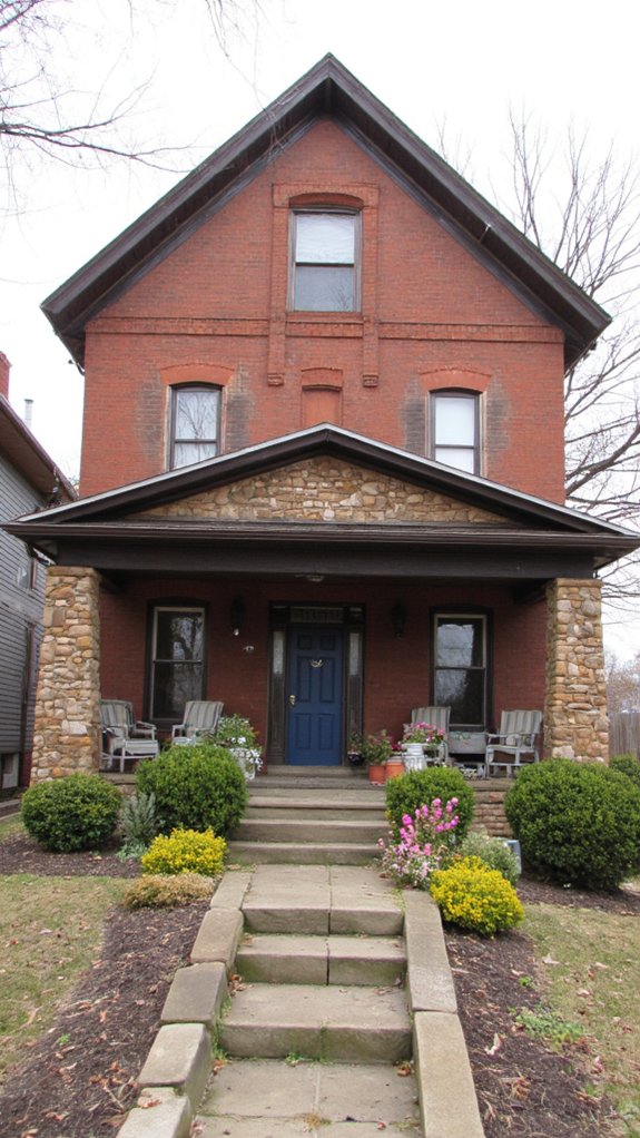 charming brick with stone
