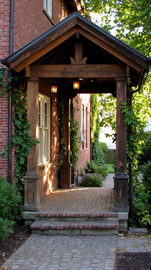 charming colonial home entrance