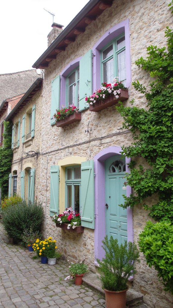 charming colorful cottage exteriors