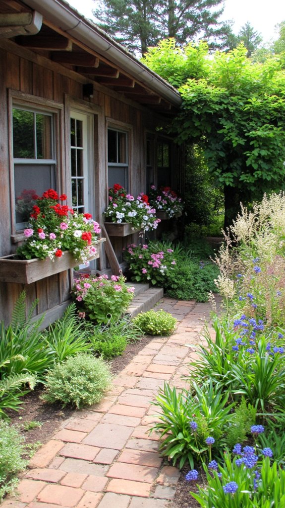 charming colorful garden accents