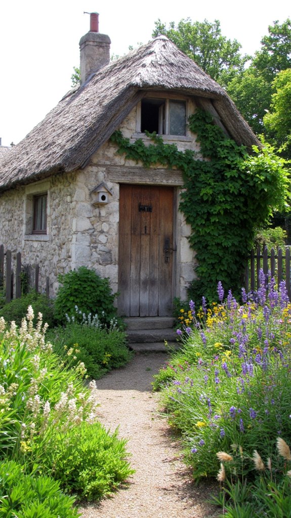 charming cottage amidst wildflowers