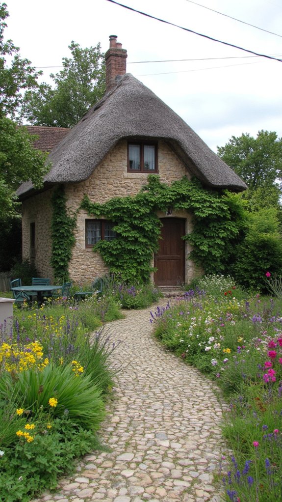 charming cottage climbing vines