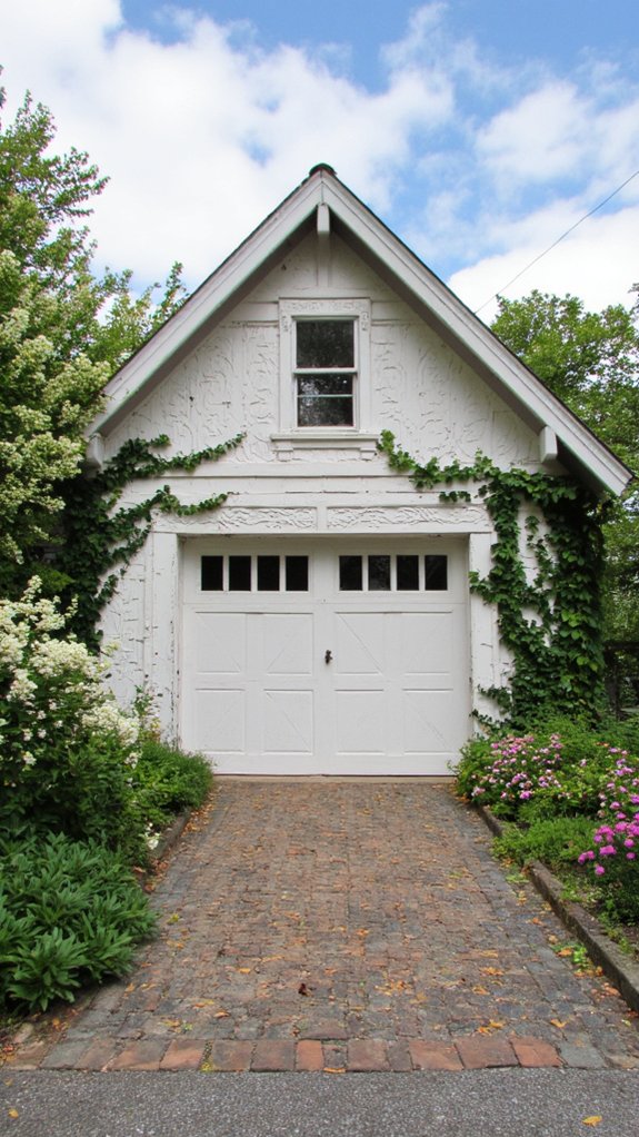 charming cottage garage trim