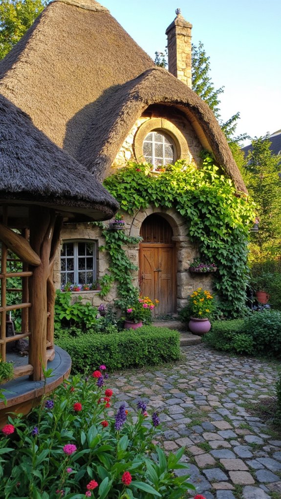charming cottage inviting gazebo