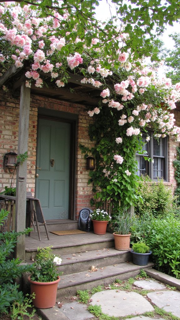 charming cottage with roses