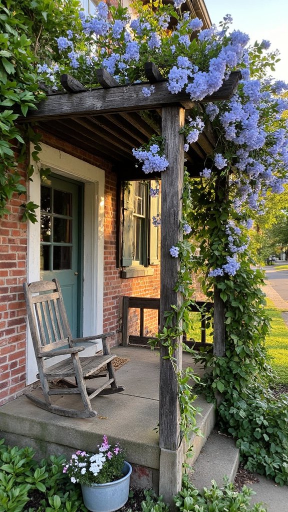 charming cottage with roses