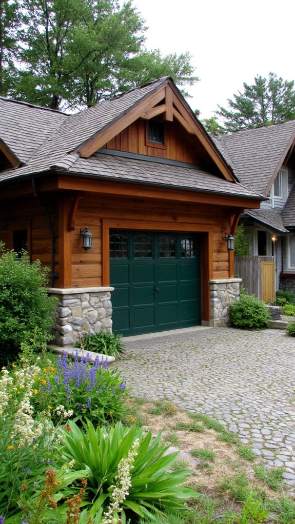 charming craftsman style garage design