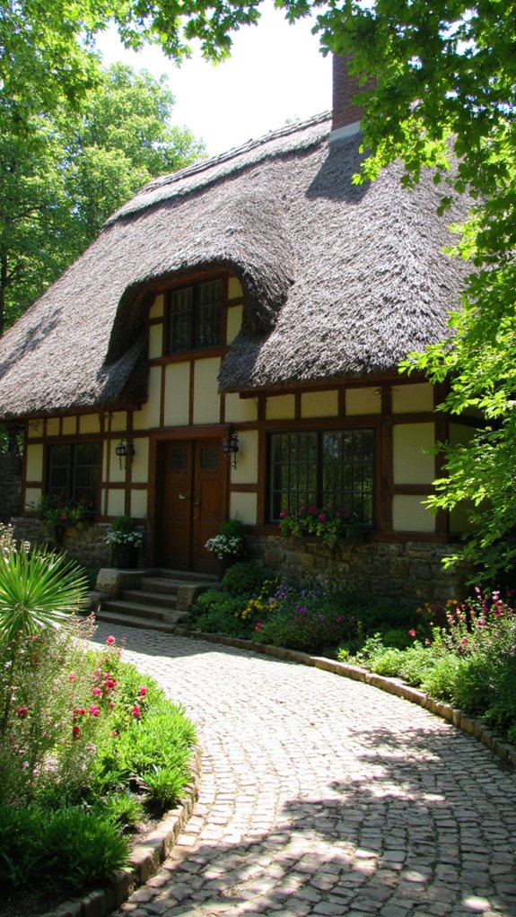 charming elegant half timbered cottages