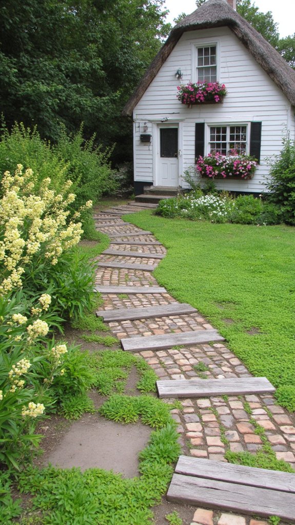 charming flagstone and gravel