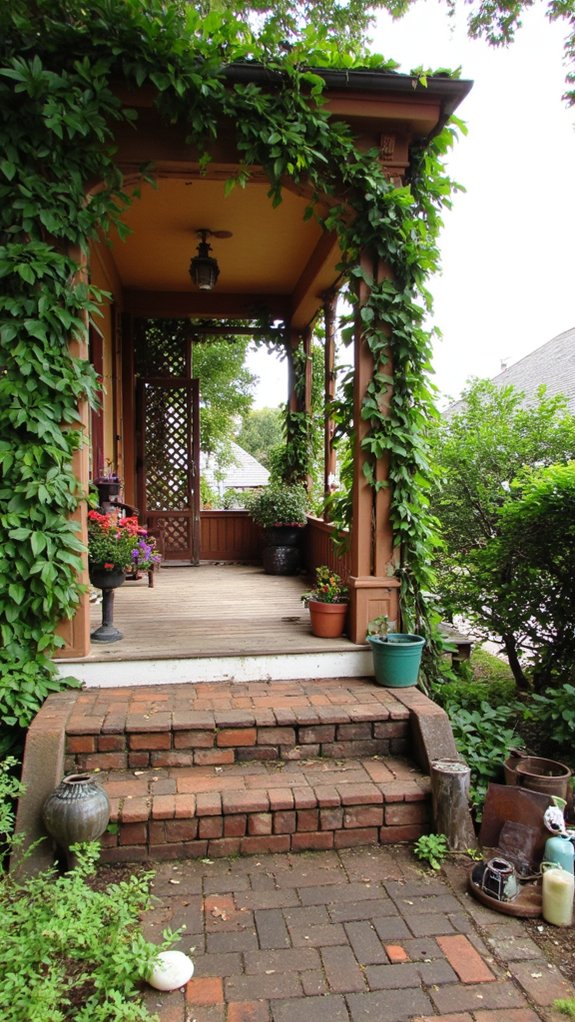 charming lattice porch ambiance