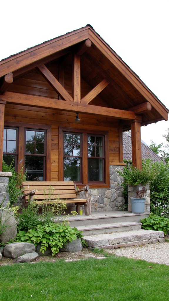 charming natural wood accents