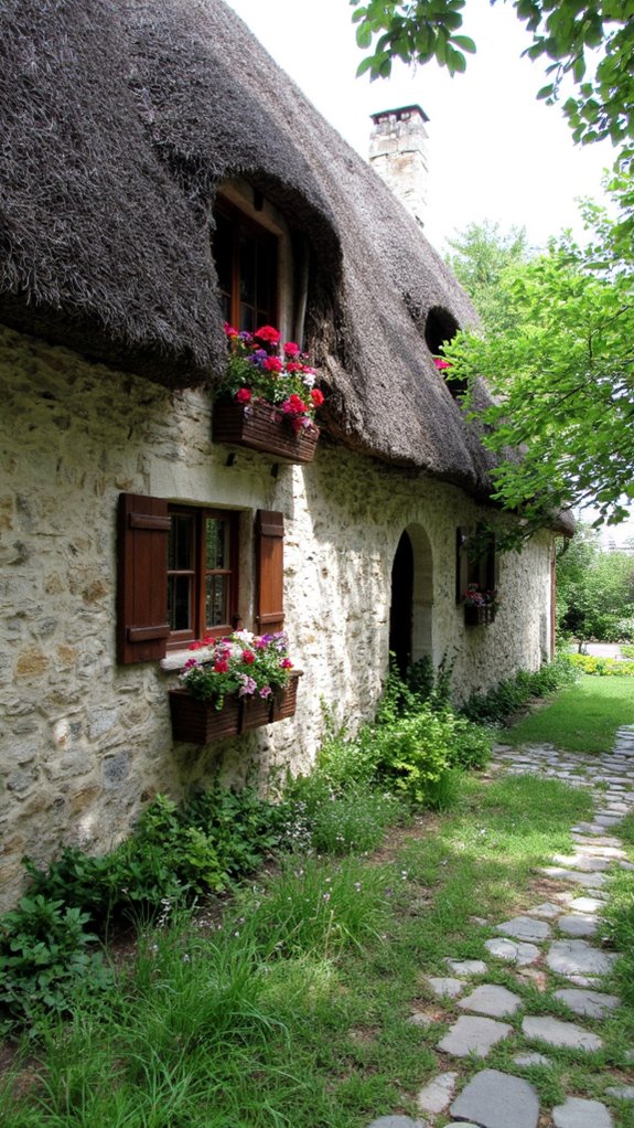 charming nostalgic thatched cottages