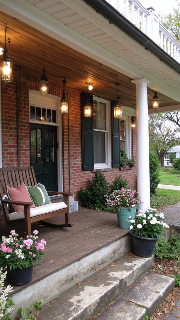 charming porch decorative lighting