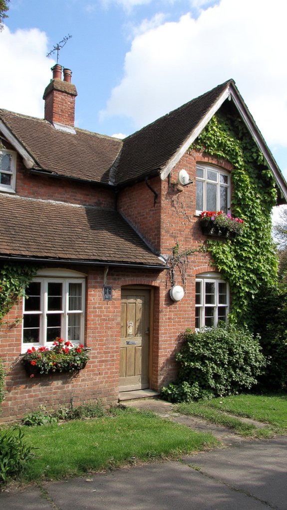 charming red brick accents