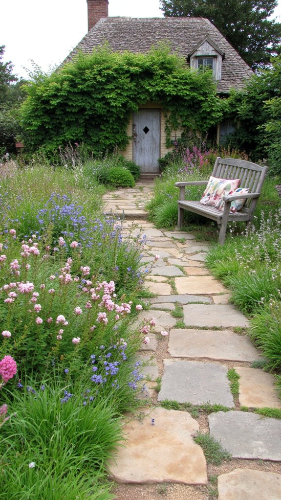 charming rustic flagstone pathway