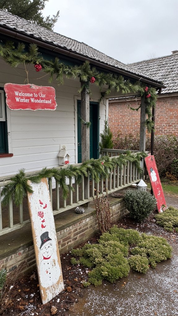 charming rustic holiday signs