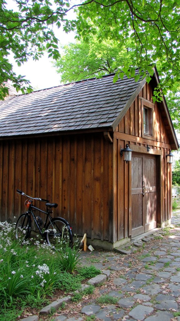 charming rustic wooden garages