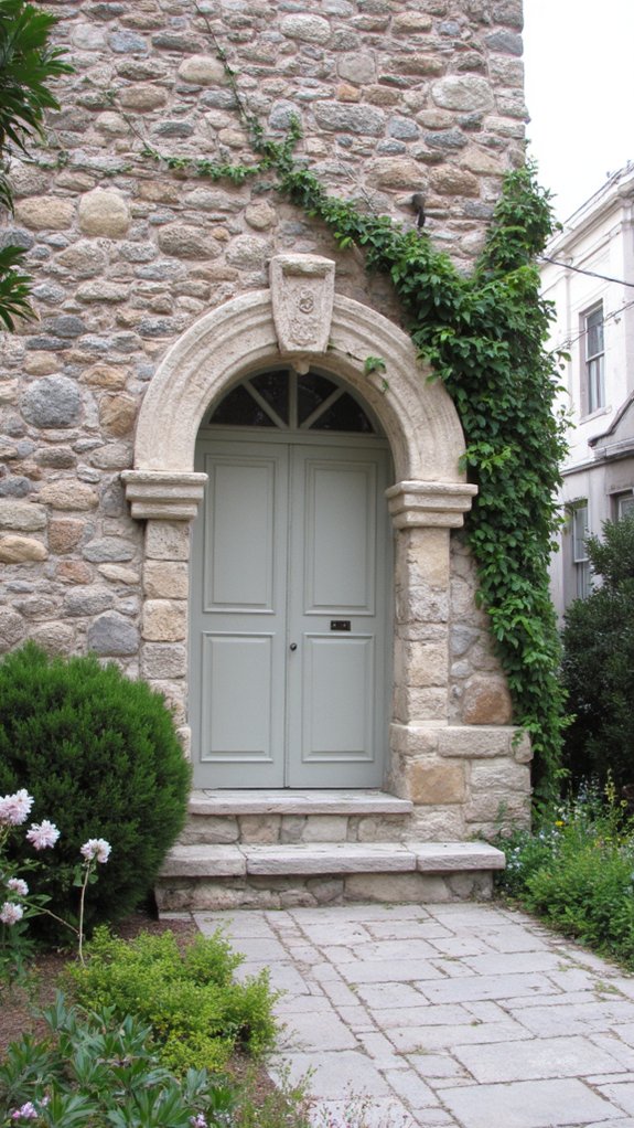 charming stone arched entrance