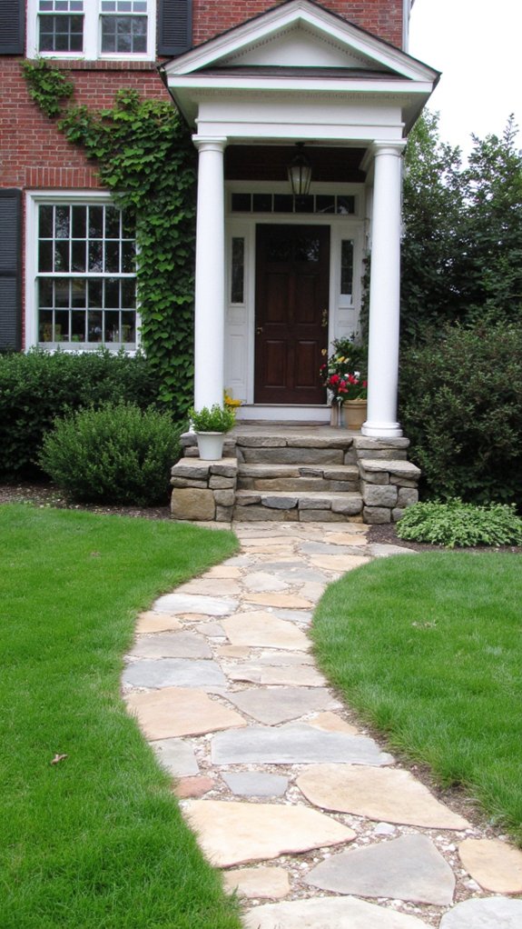 charming stone pathway entrance