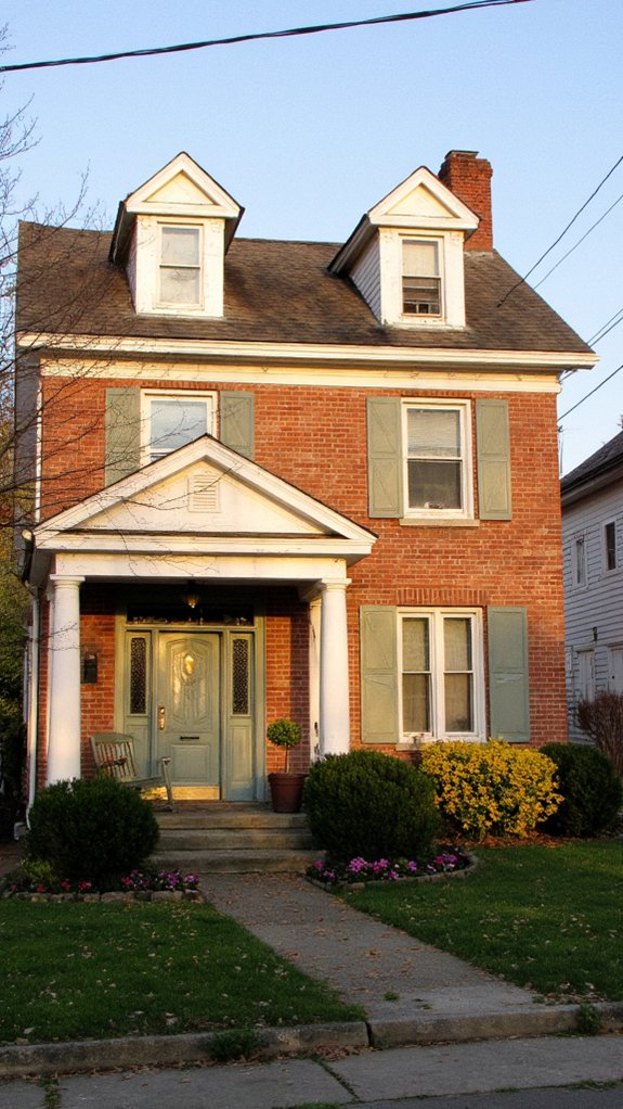 charming symmetrical triangular dormers