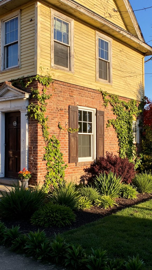 charming tan brick exterior