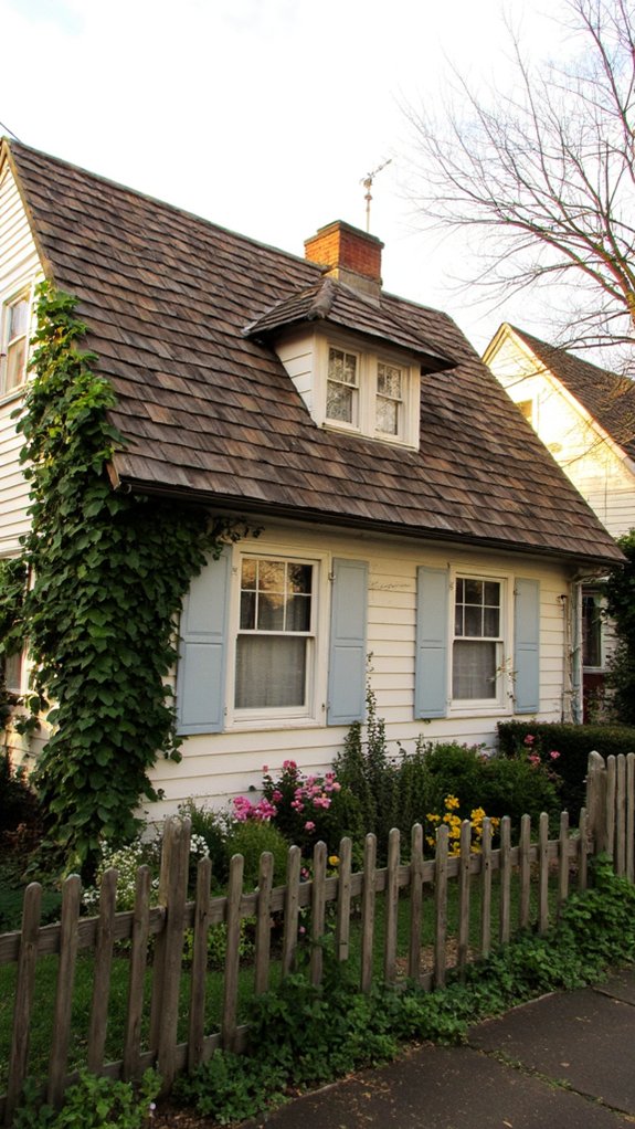 charming textured wooden shakes