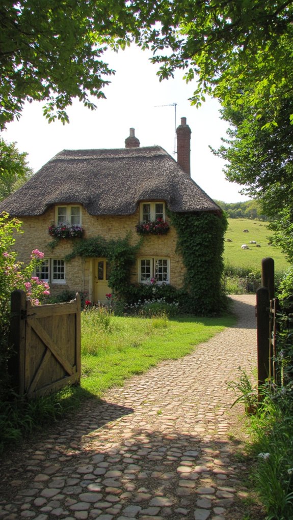 charming thatched roof cottages
