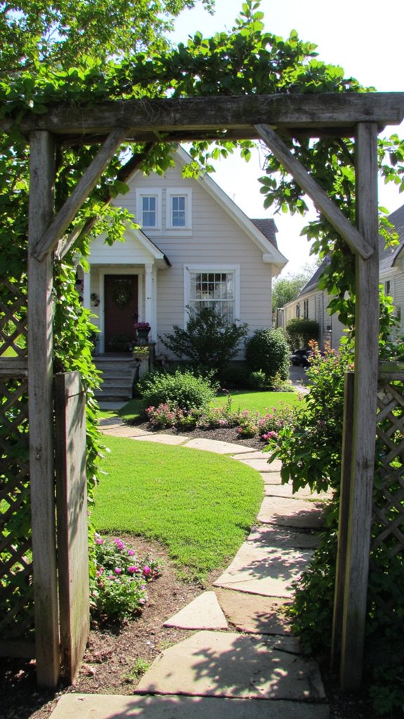 charming trellis fencing enhancement