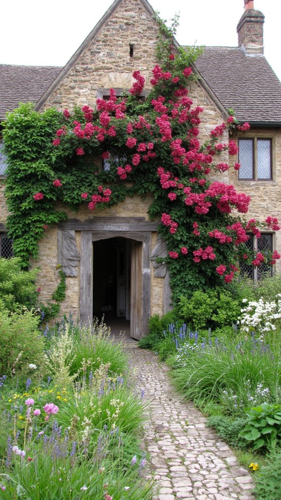 charming tudor cottage roses