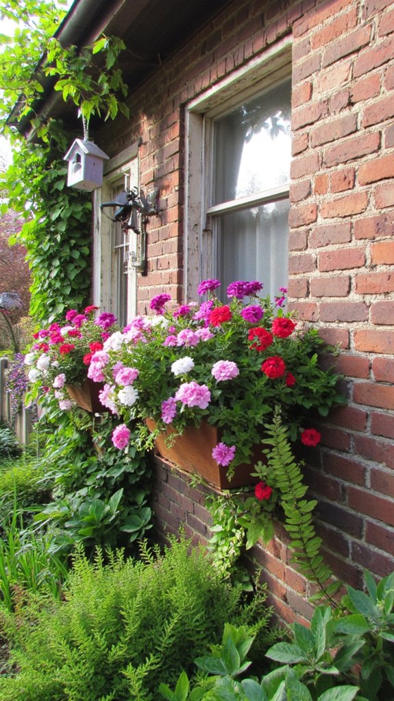 charming vibrant flower boxes