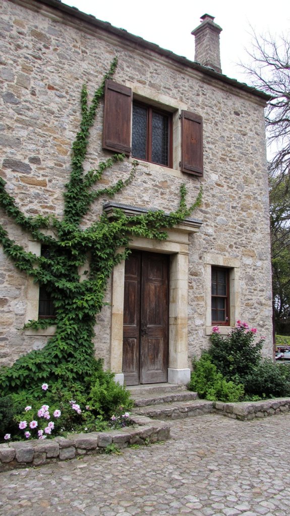 charming vintage stone exterior