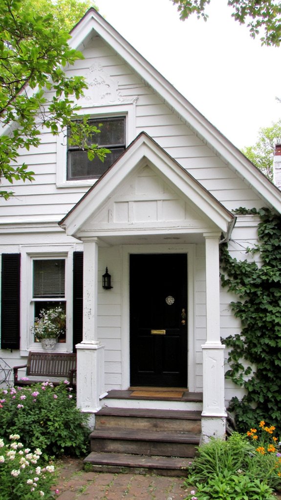 charming white cottage contrast