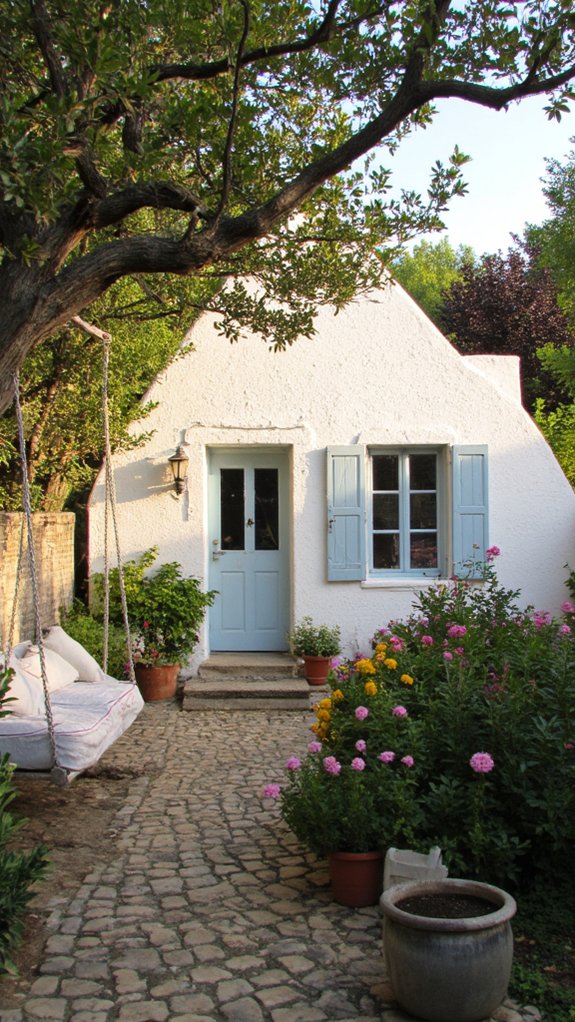 charming white stucco retreat