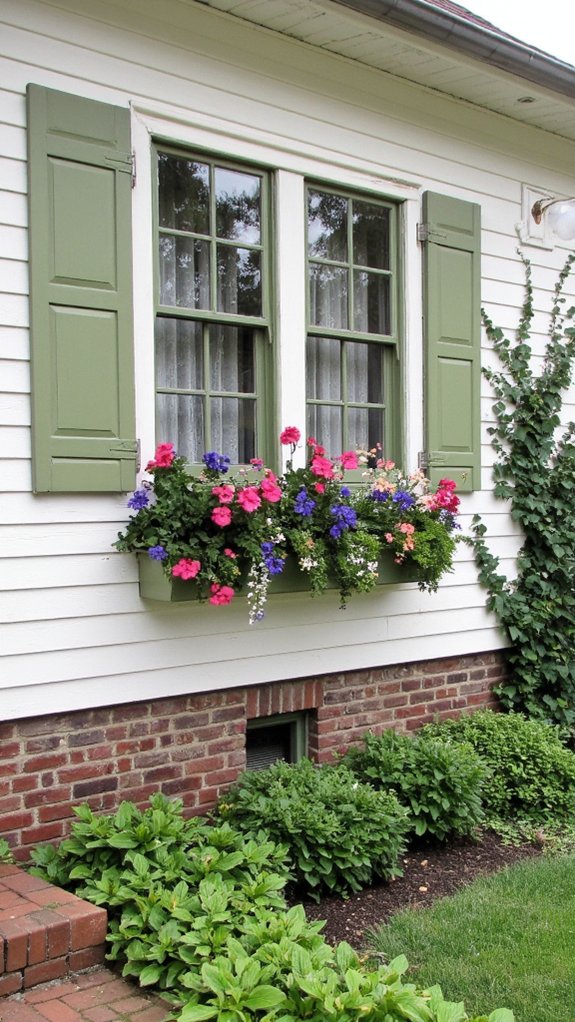charming window box shutters