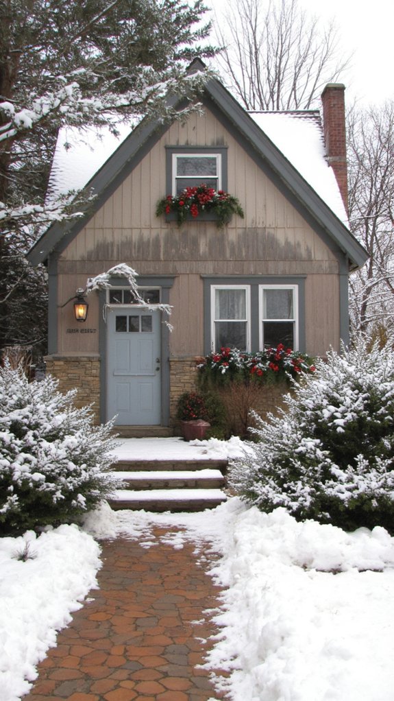 charming winter window boxes