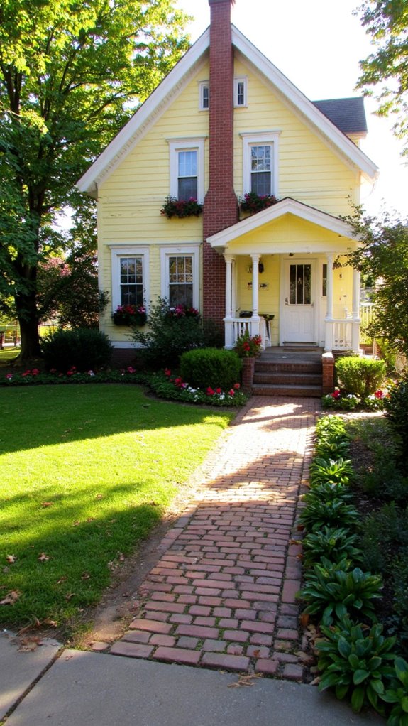 charming yellow and white