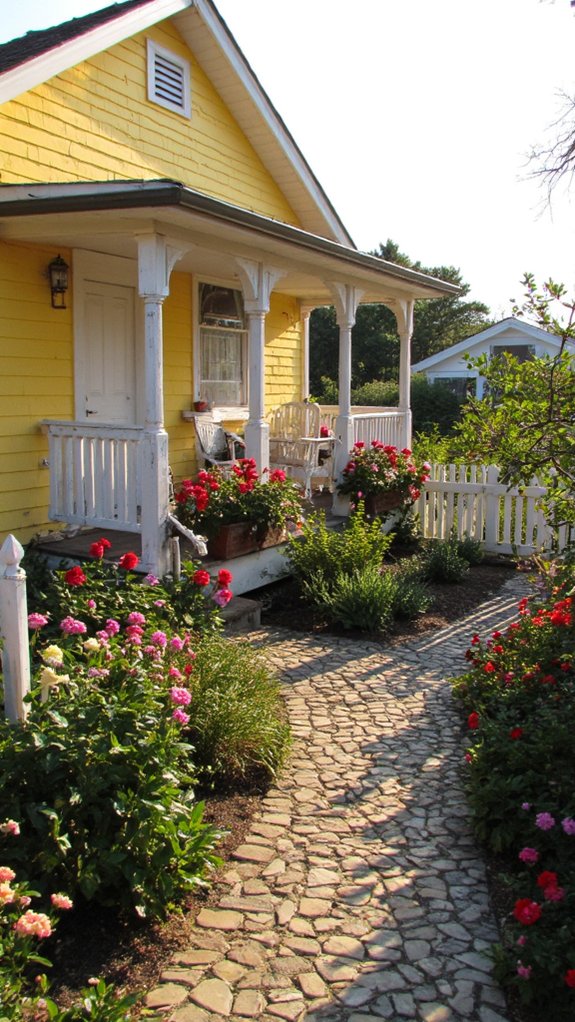 charming yellow cottage blooms