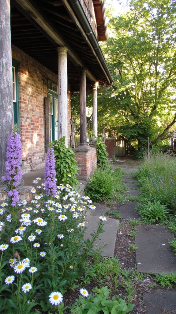 cheerful garden flower combination
